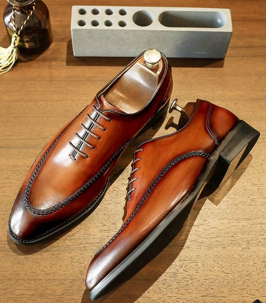 Brown formal shoes