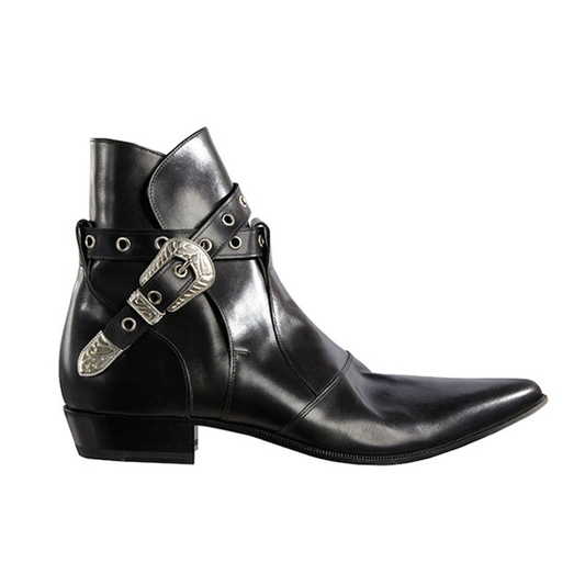 Half leather boots