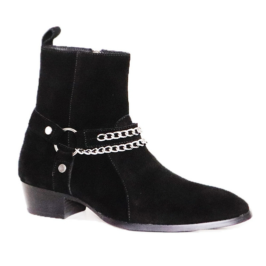 Chained ankle boots
