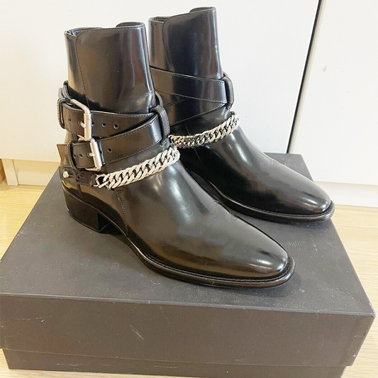 Black Chelsea boots