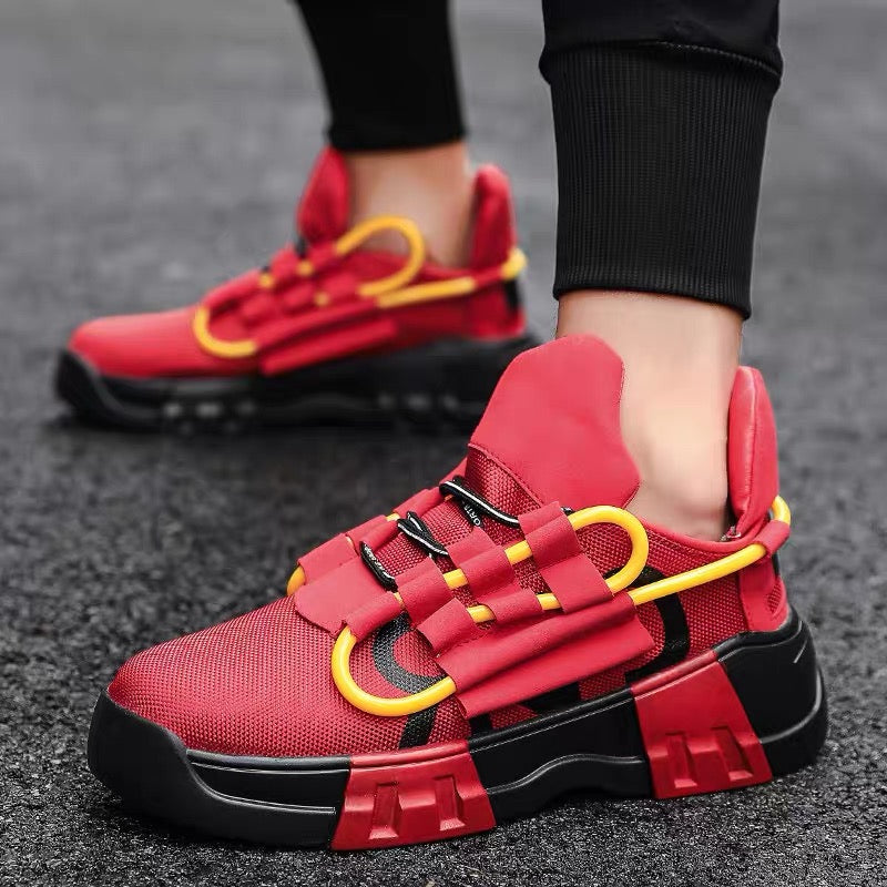 Red sneakers