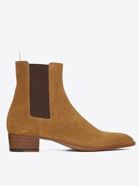 Brown suede boots