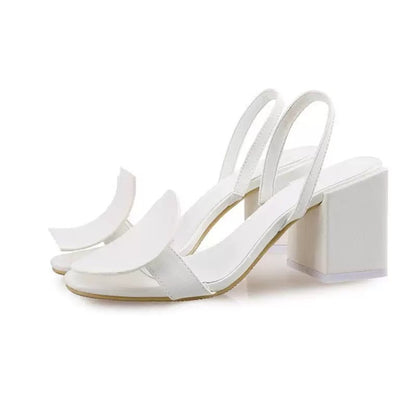White block heel
