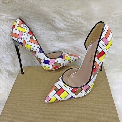 Multi colored heel