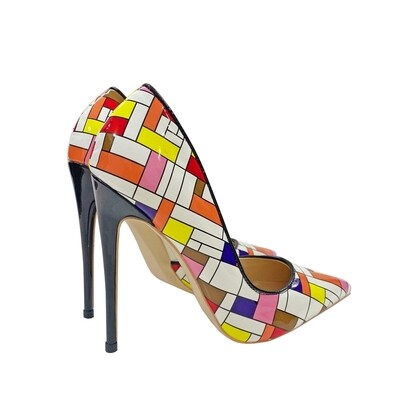 Multi colored heel