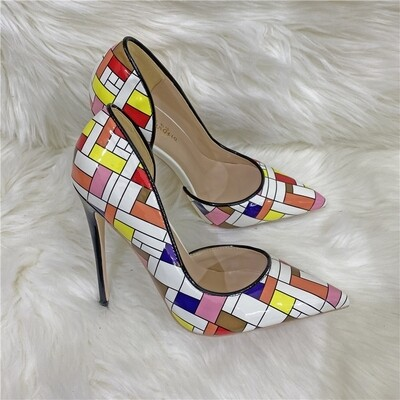 Multi colored heel