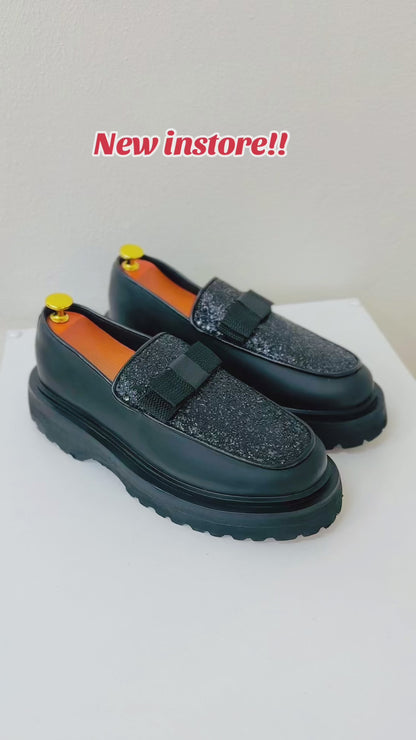 Glittered loafers
