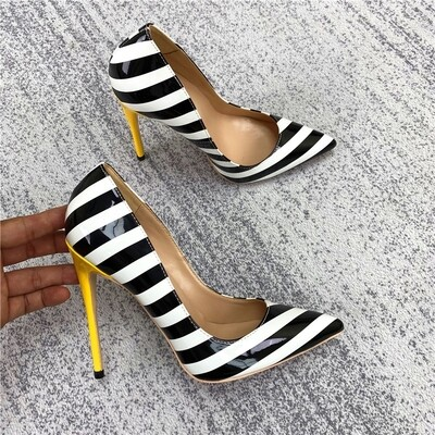 Zebra print heel